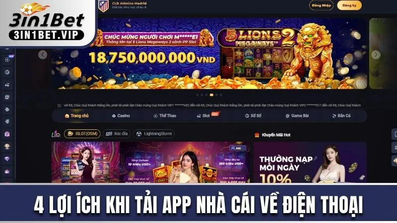 Tải App 3in1bet - Hướng Dẫn Chi Tiết Cho iOS và Android 3 4 lợi ích nổi bật khi tải app nhà cái về điện thoại