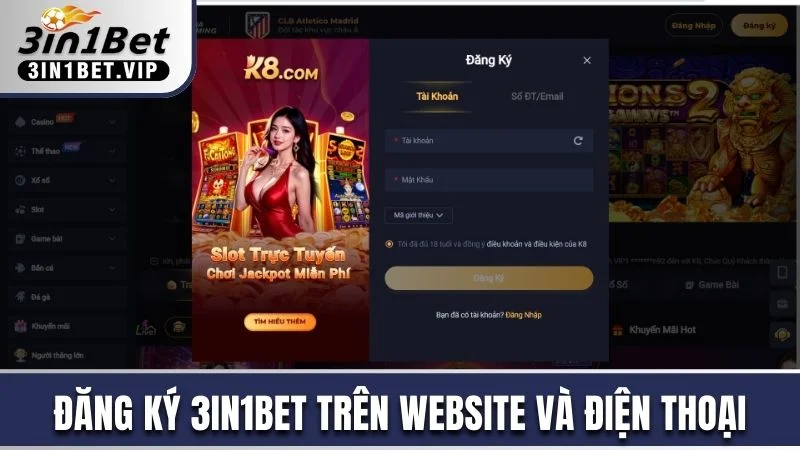 Hướng Dẫn đăng ký 3in1bet Chi Tiết Từ A Đến Z Cho Tân binh 1 Các bước đăng ký 3in1bet trên website và điện thoại