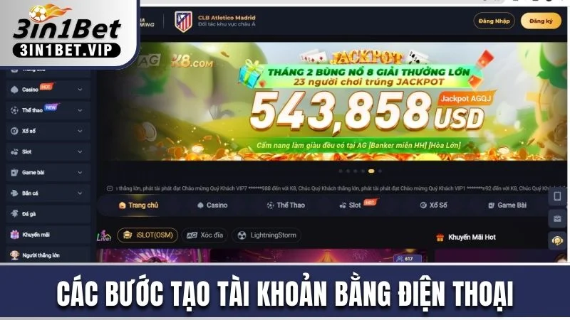 Hướng Dẫn đăng ký 3in1bet Chi Tiết Từ A Đến Z Cho Tân binh 2 Chi tiết từ A đến Z các bước tạo tài khoản bằng điện thoại